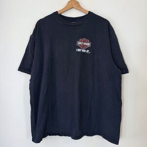 Vintage Harley Davidson San Marcos California Black Tee Shirt - XL/XXL